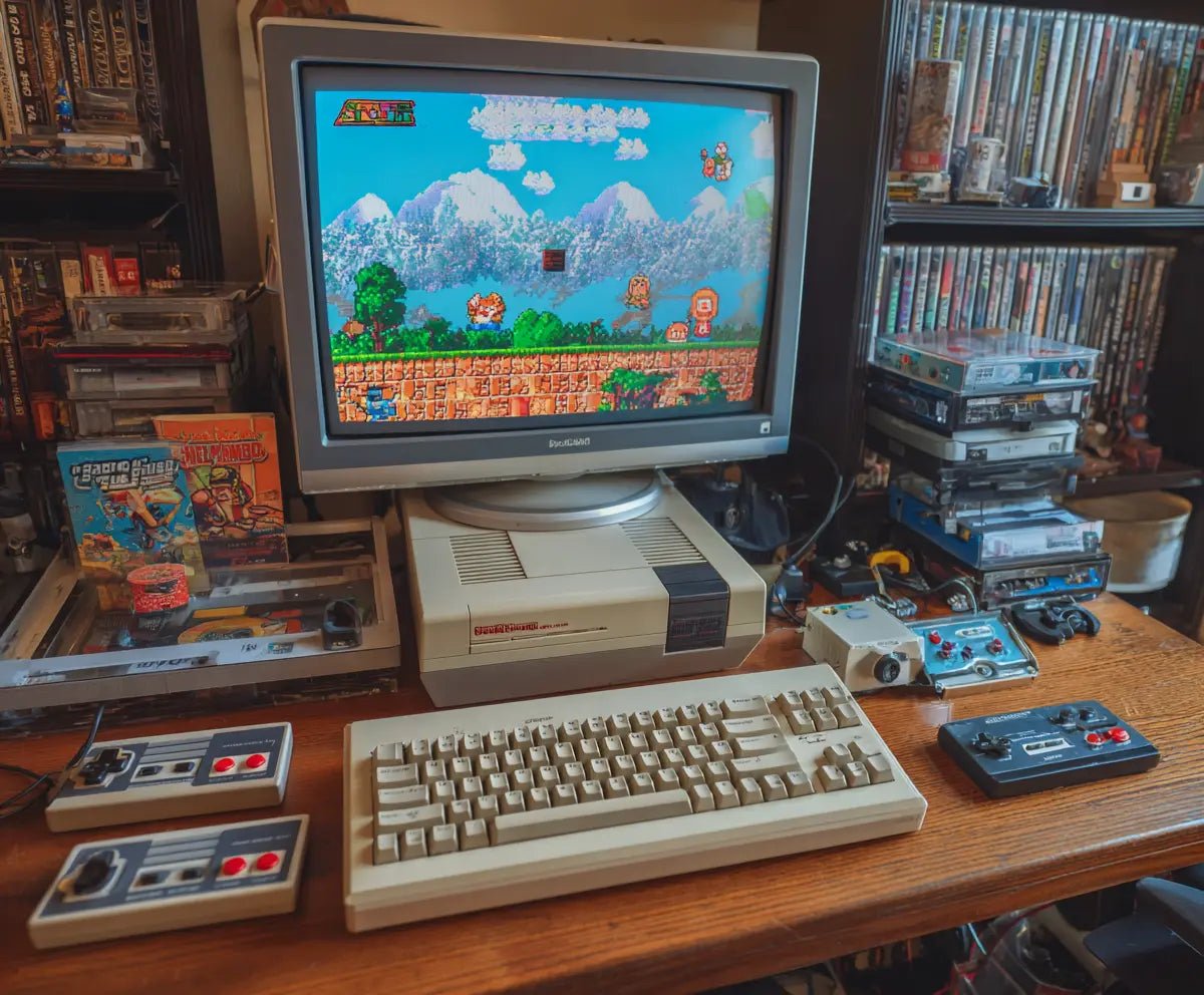 retro gaming consoles collection representing gaming culture