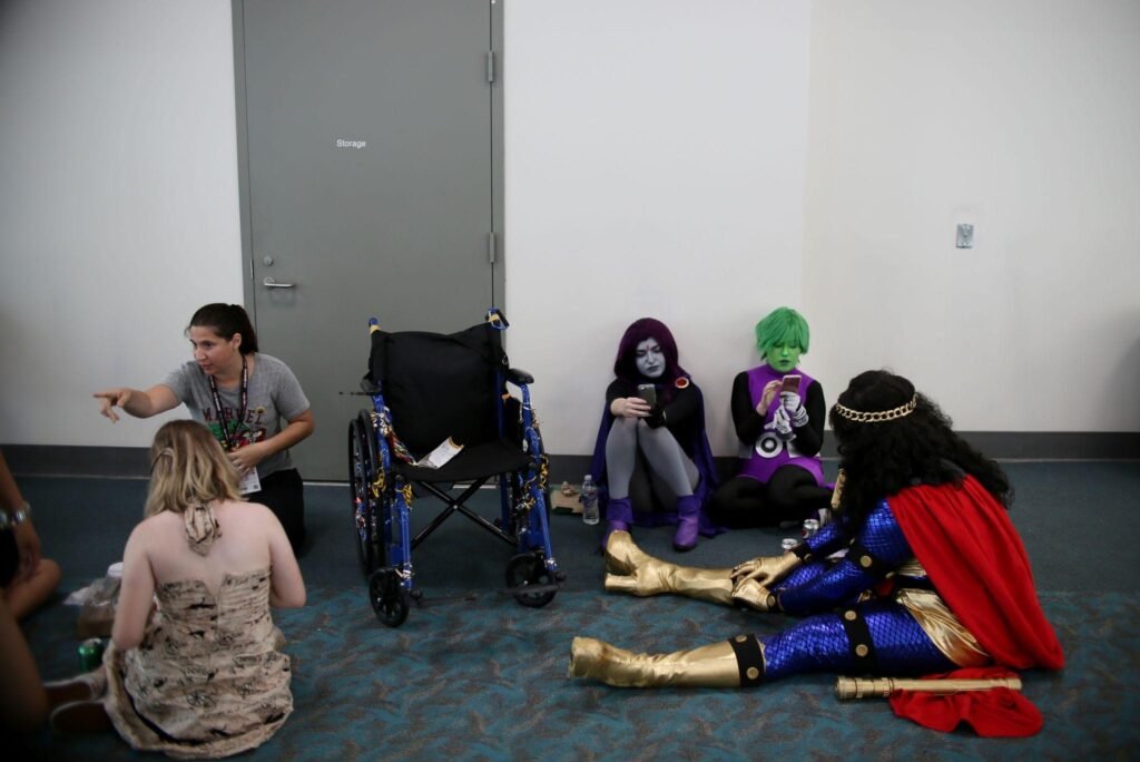 comic convention cosplay fans celebrating geek culture

